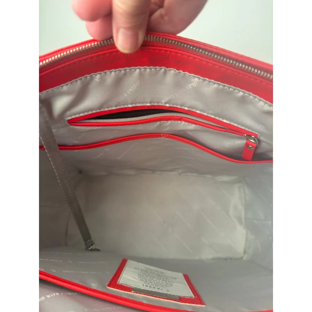 Women's Vessel Tote Bag Red/Silver One Size